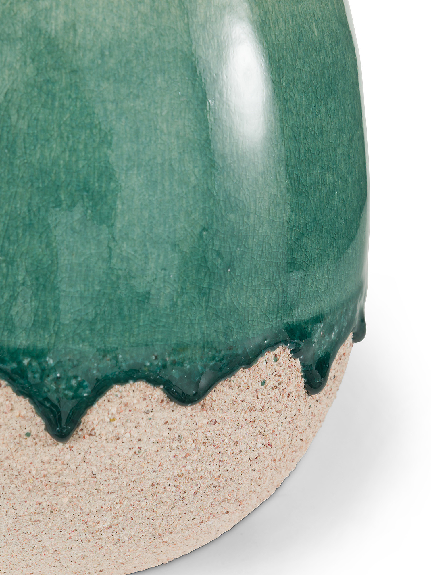 Egg-shaped porcelain vase, Green, large image number 1