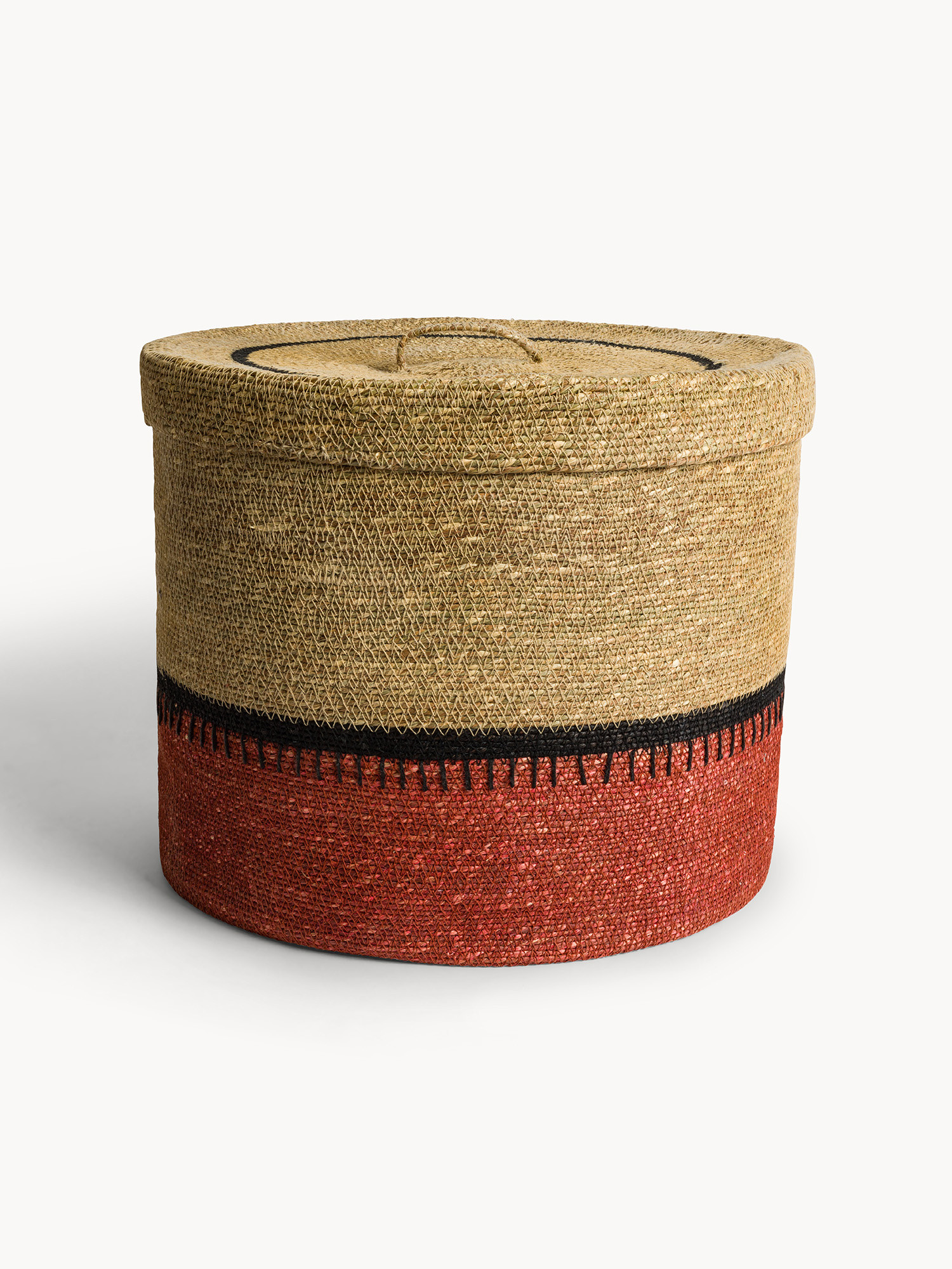 Hand-crafted seagrass basket, Beige, large image number 0