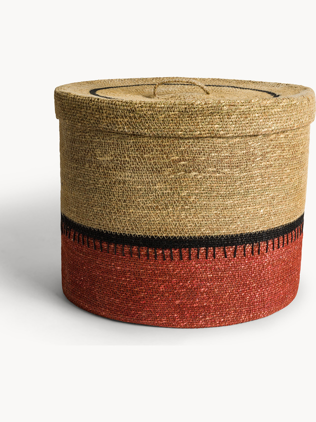Hand-crafted seagrass basket