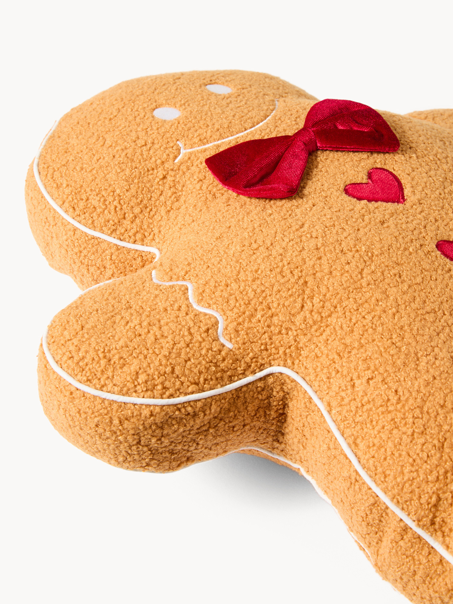 Gingerbread man-shaped pillow, Beige, large image number 2