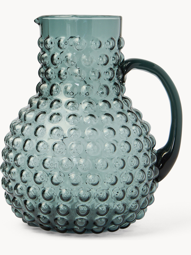 Caraffa in vetro lavorazione a bolle