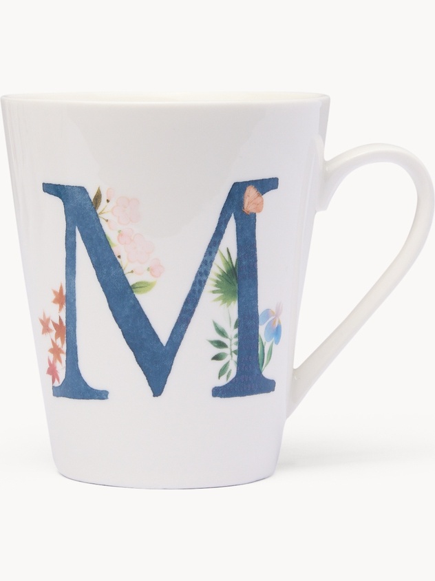 Mug in new bone china lettera M