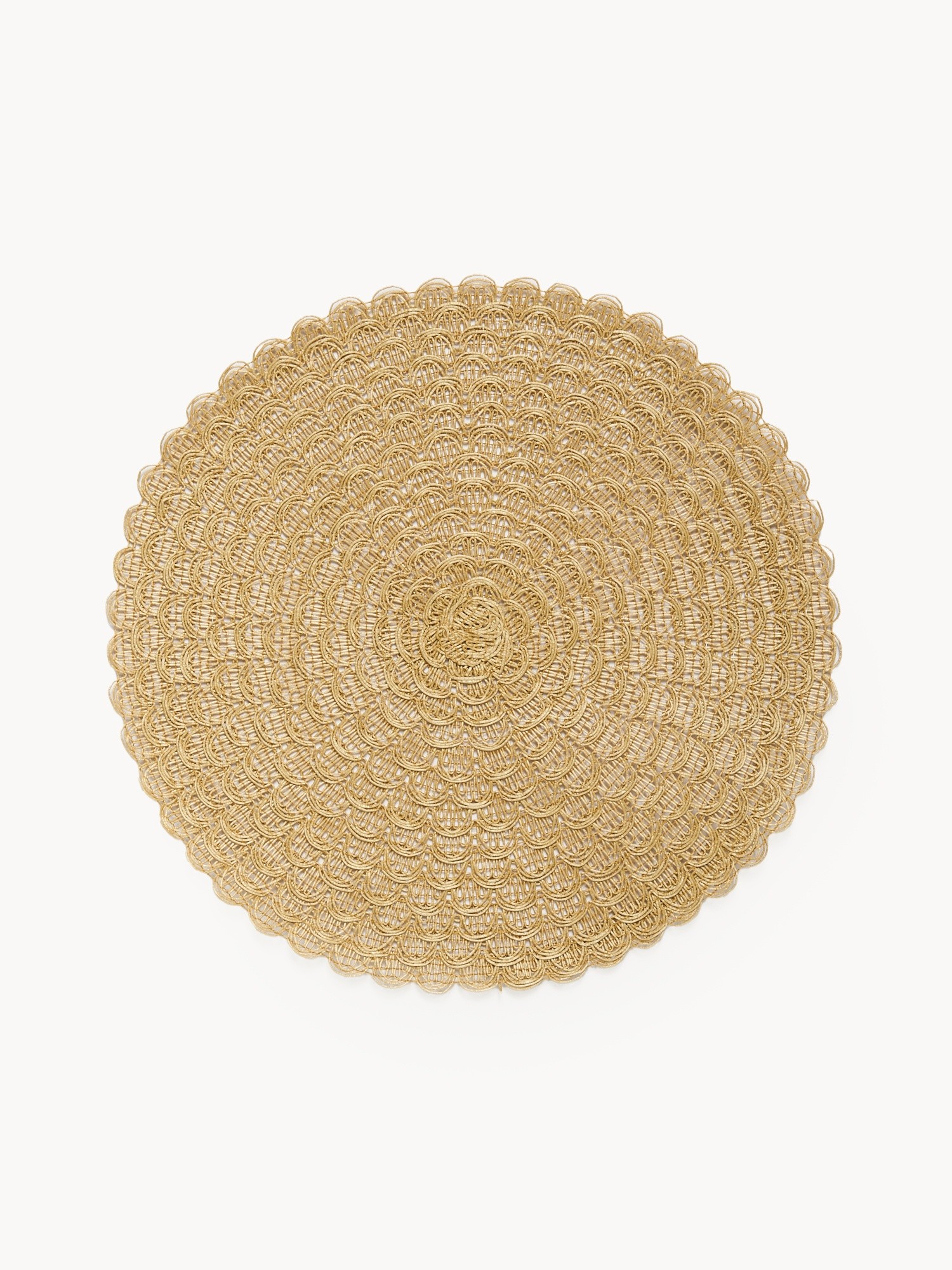 Woven placemat with perforated work, Sand, large image number 2