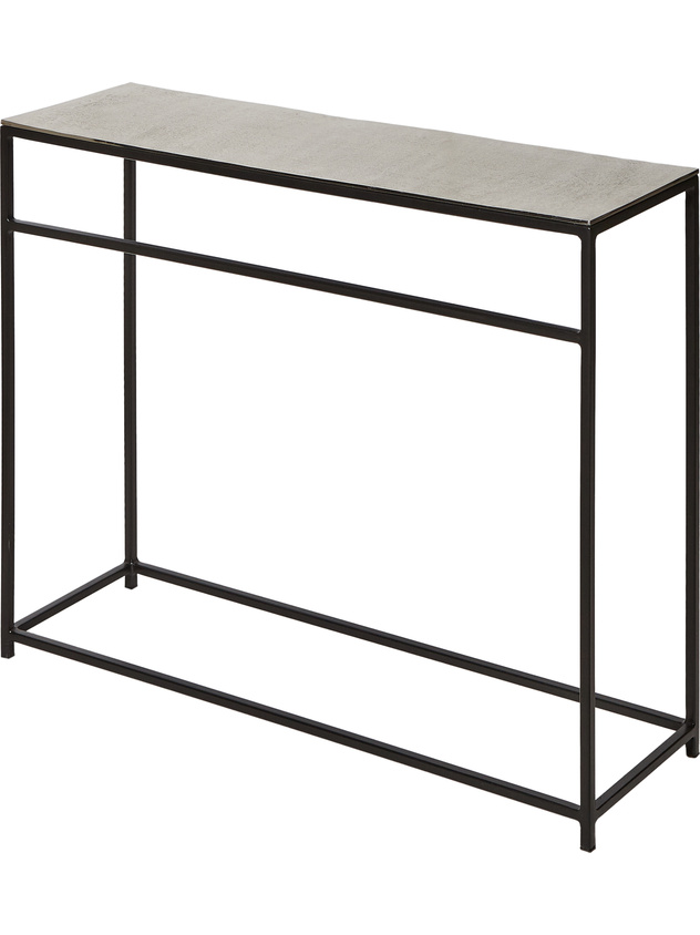 Consuelo console table in aluminium and iron