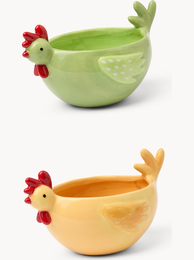Coppette in ceramica a gallina