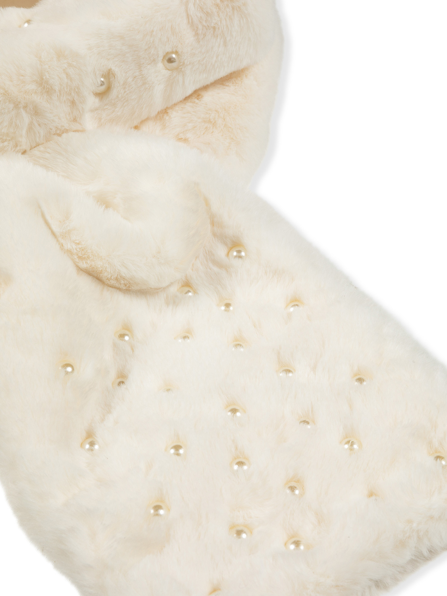 Koan - Faux fur neck warmer, White, large image number 1
