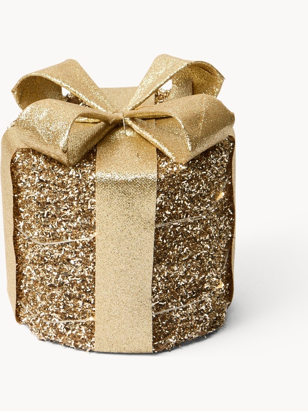 Decorazione a forma di pacchetto regalo con mini led