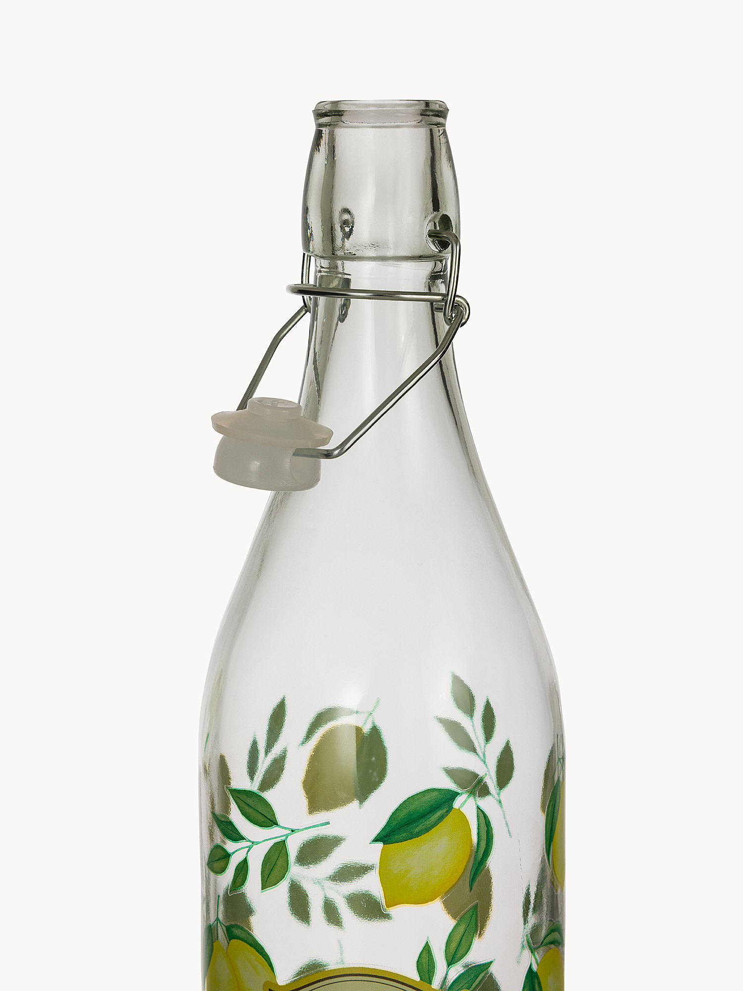 Glass bottles with lemon detail, Multicolor, large image number 1