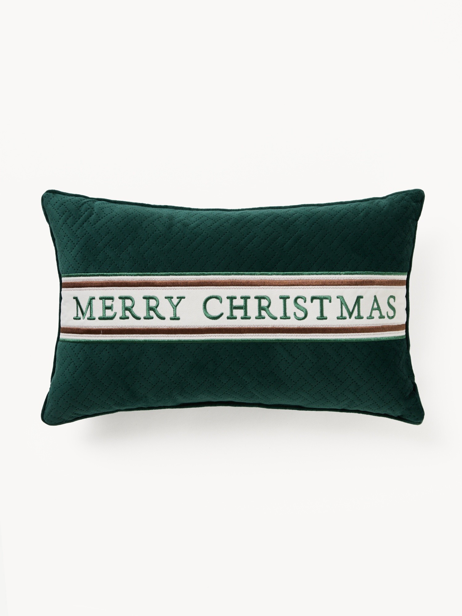 Velvet cushion 50x35cm, Green, large image number 0
