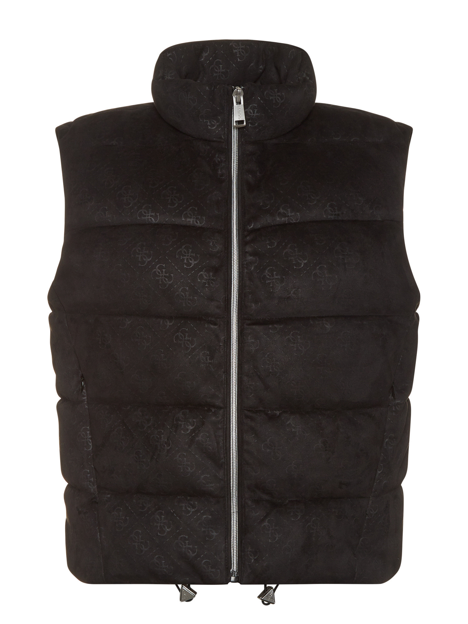 Guess - Down jacket with logo, Black, large image number 0
