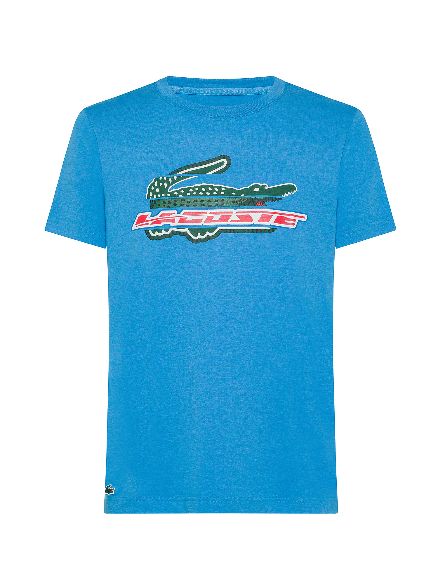 Lacoste - T-shirt sportiva regular fit, Azzurro, large image number 0