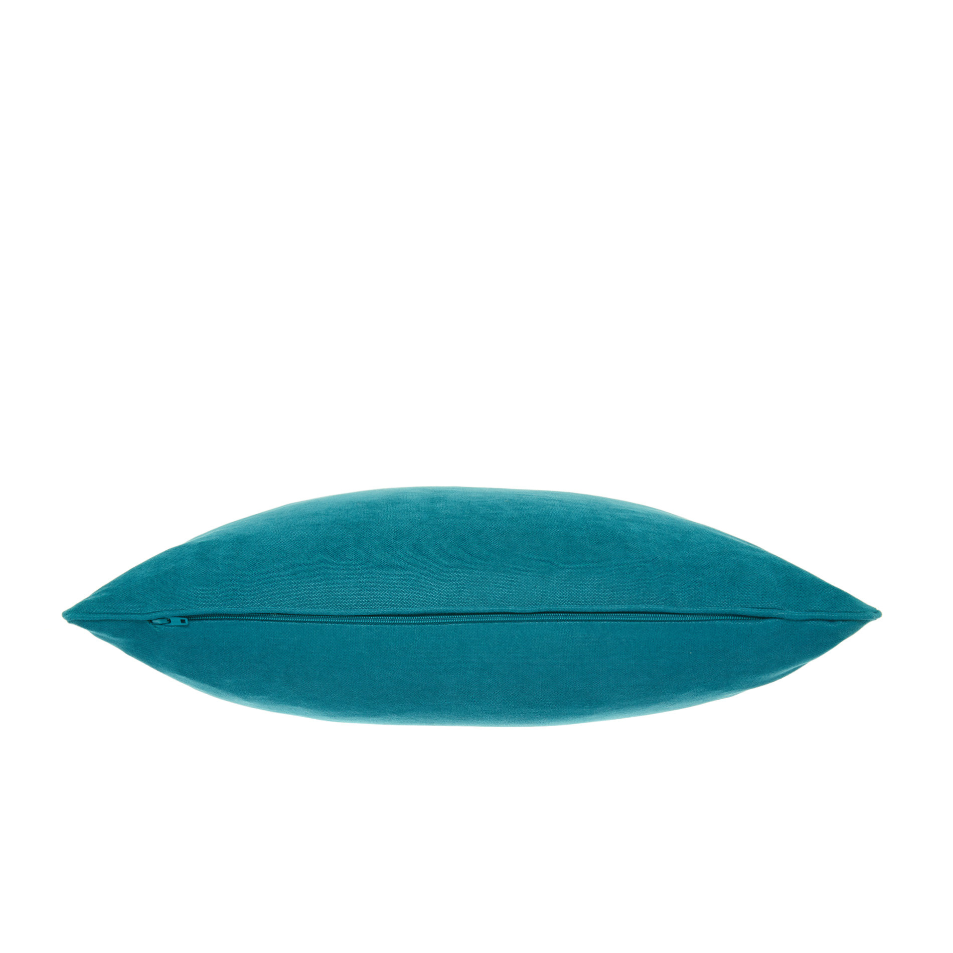 Solid colour melange cushion, Green teal, large image number 1