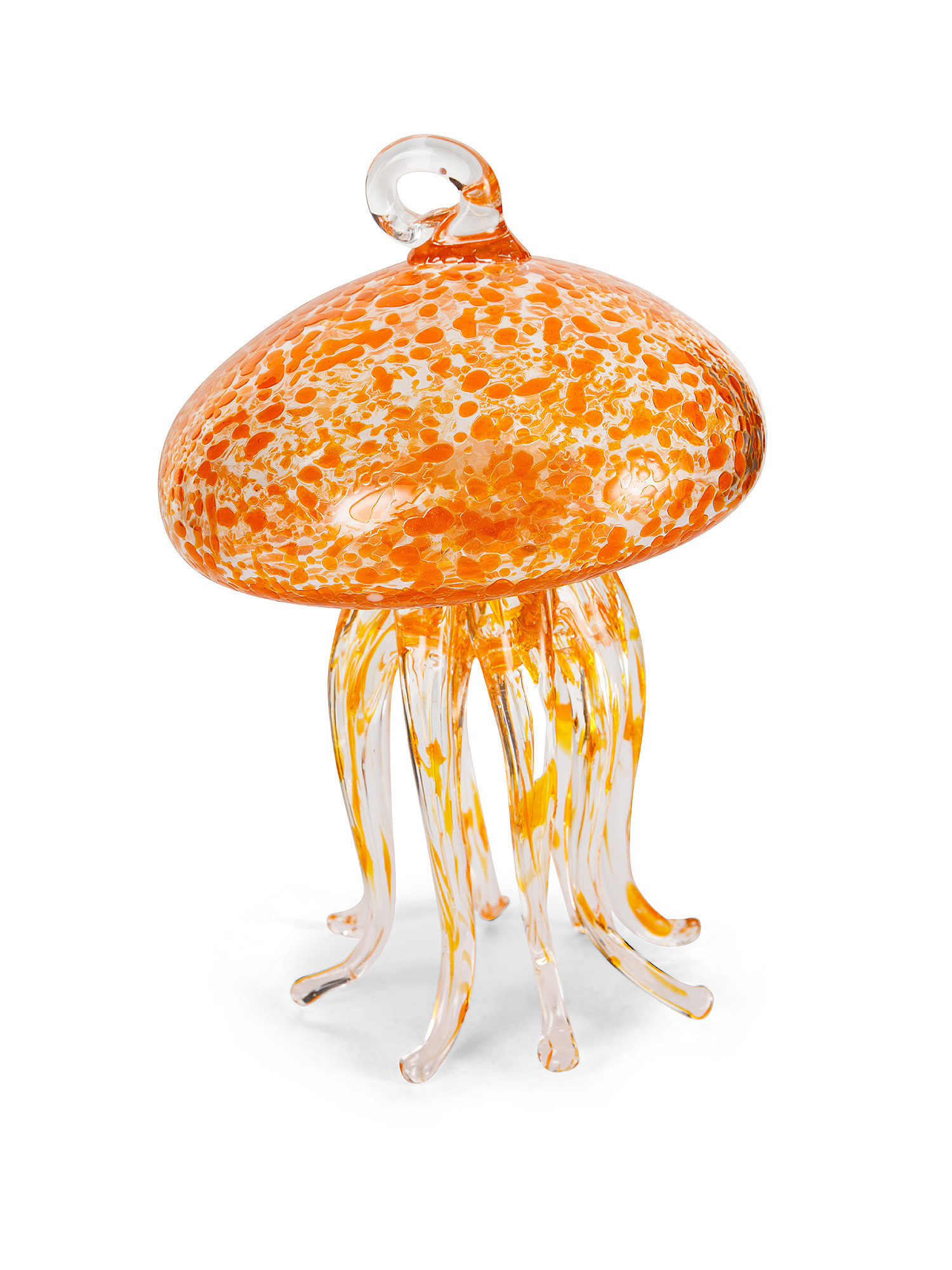Medusa decorativa vetro colorato in pasta, Arancione, large