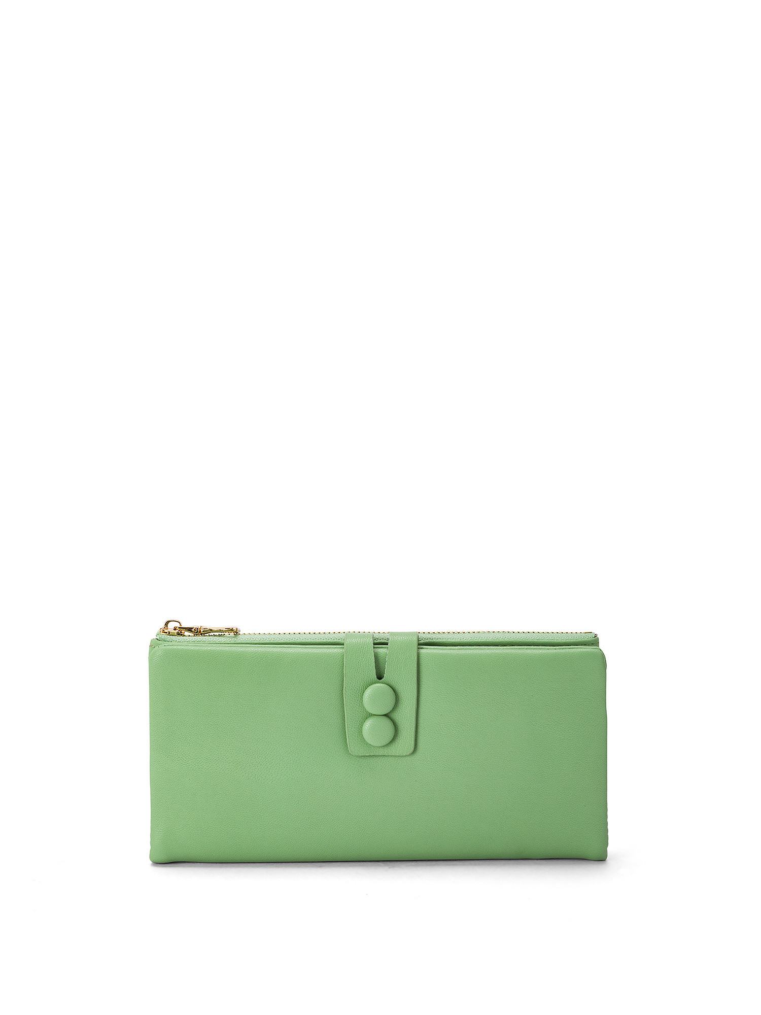 Koan - Faux leather wallet with motif, Light Green, large image number 0