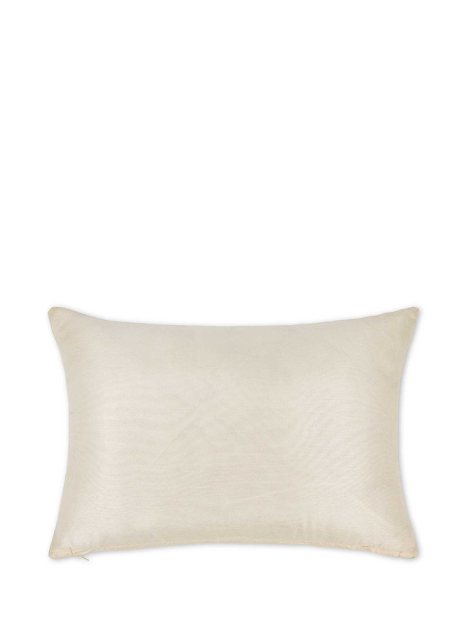 Ikat print silk cushion 35x50cm, Teal, large image number 1