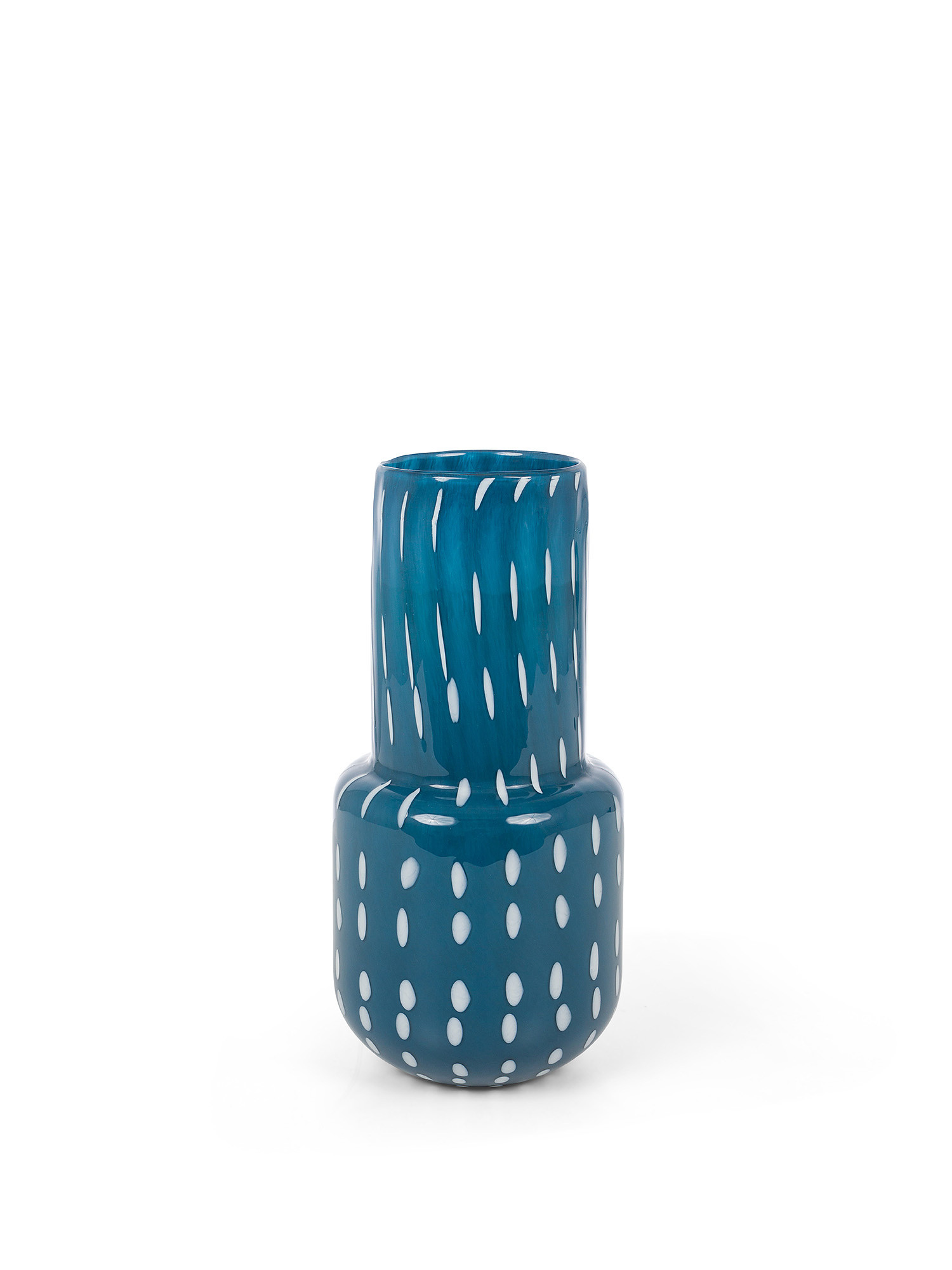 Vaso in vetro colorato in pasta, Blu, large image number 0