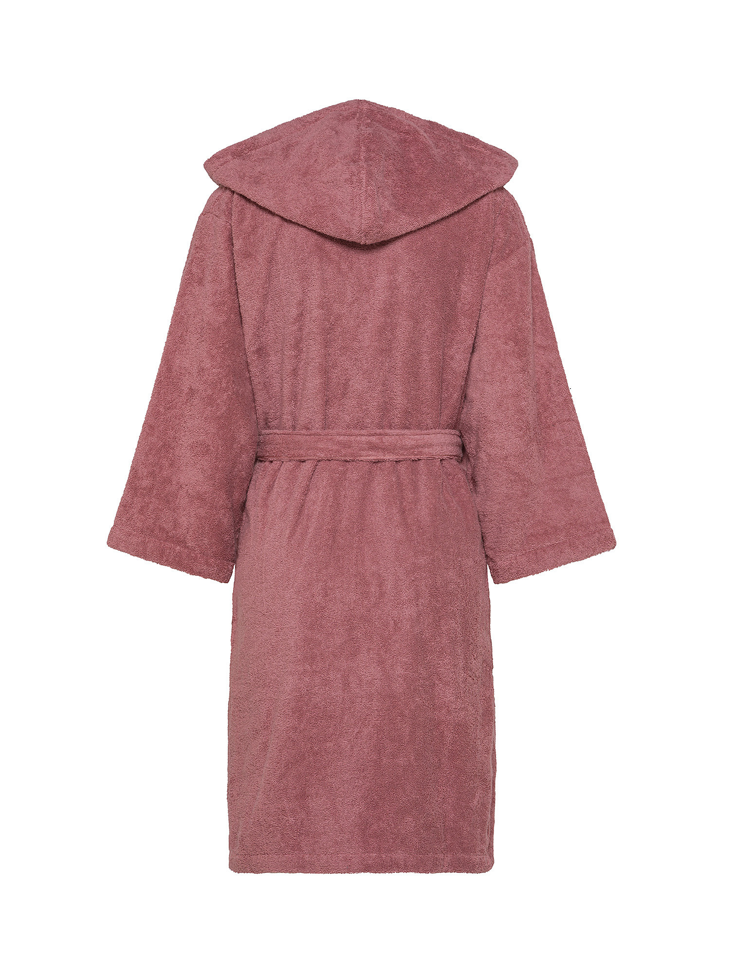 Zefiro solid color 100% cotton bathrobe, Pink, large image number 1