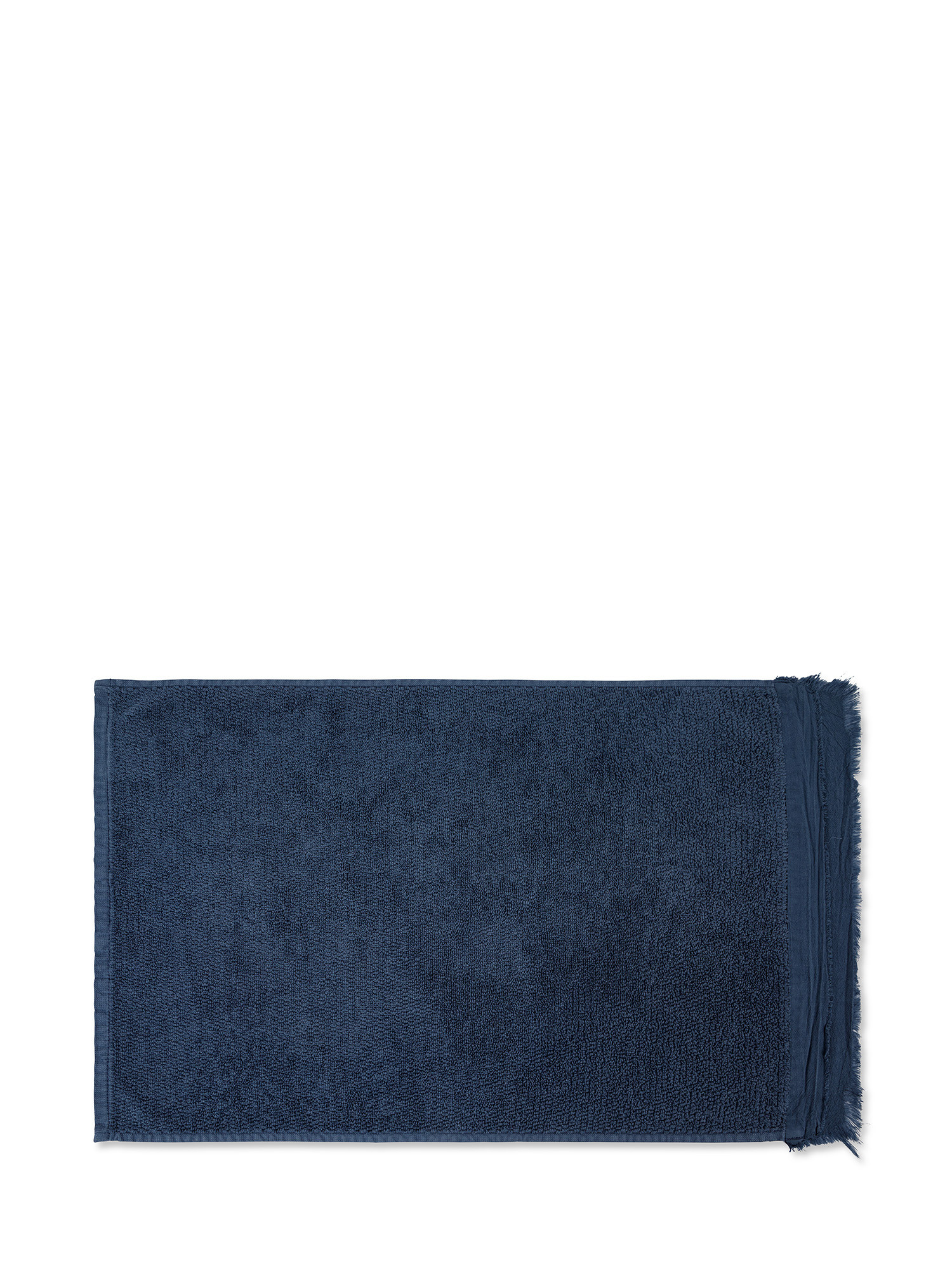 Asciugamano spugna di cotone con volant, Blu, large image number 2