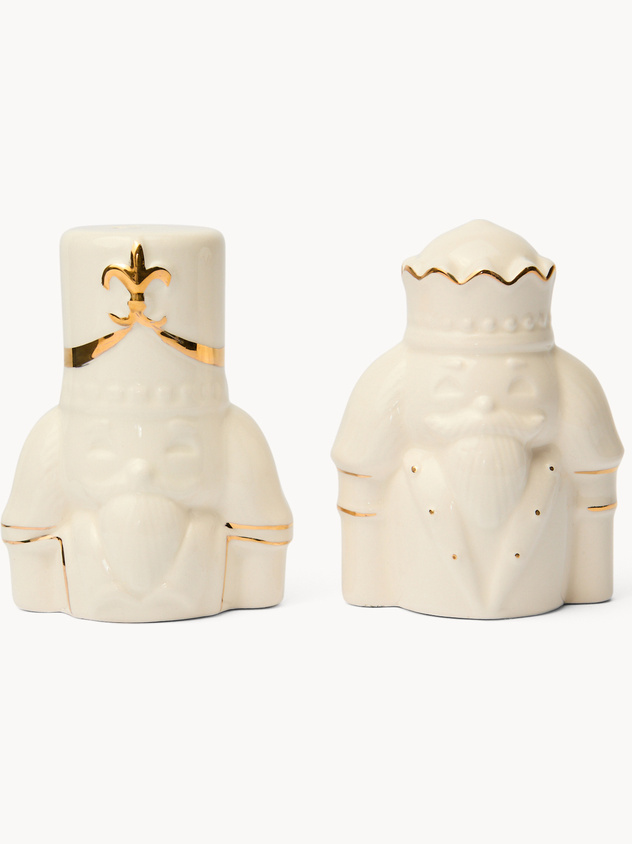 Set sale e pepe in ceramica a schiaccianoci