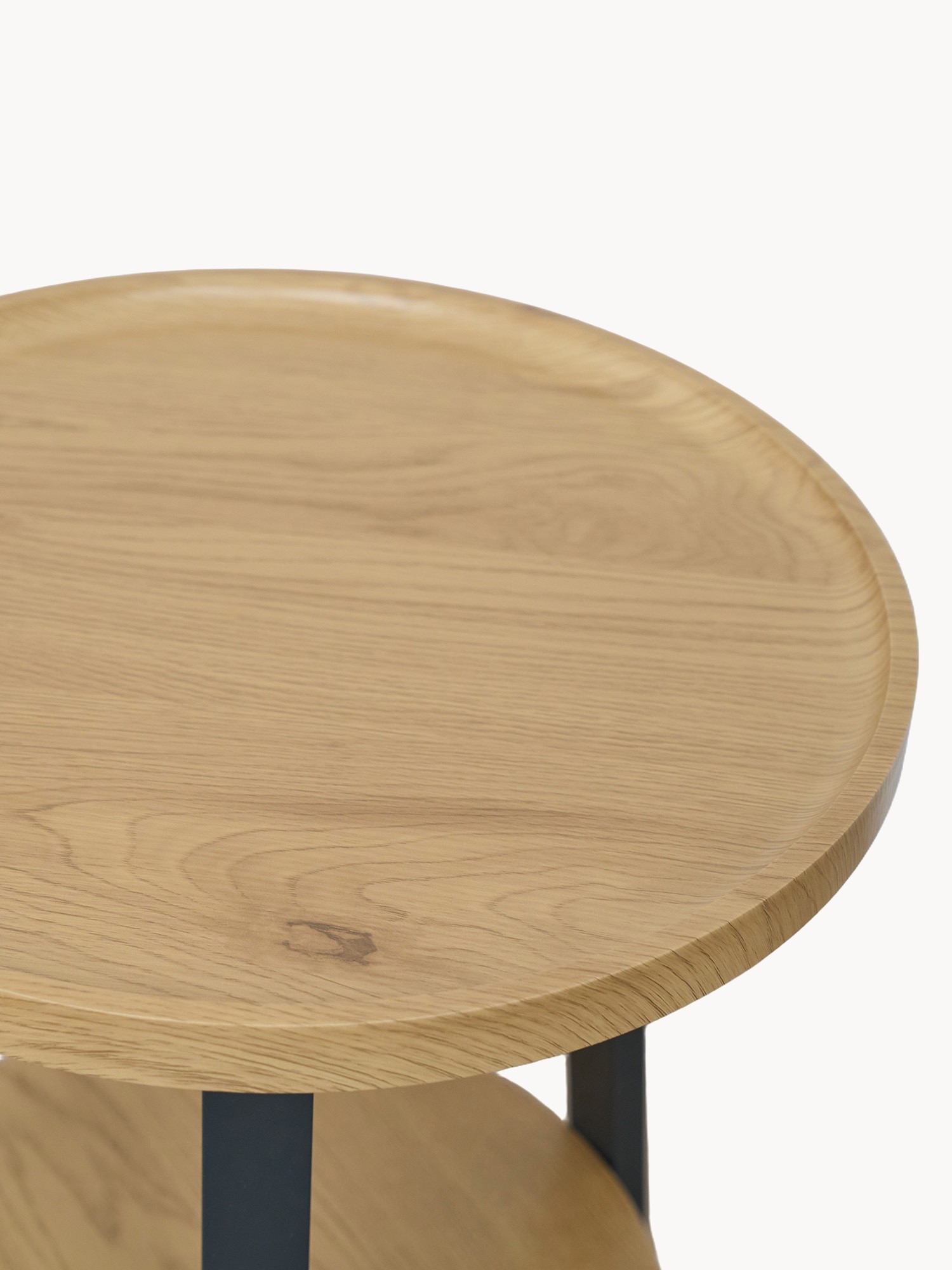 Nordic coffee table with two shelves, Natural, large image number 3