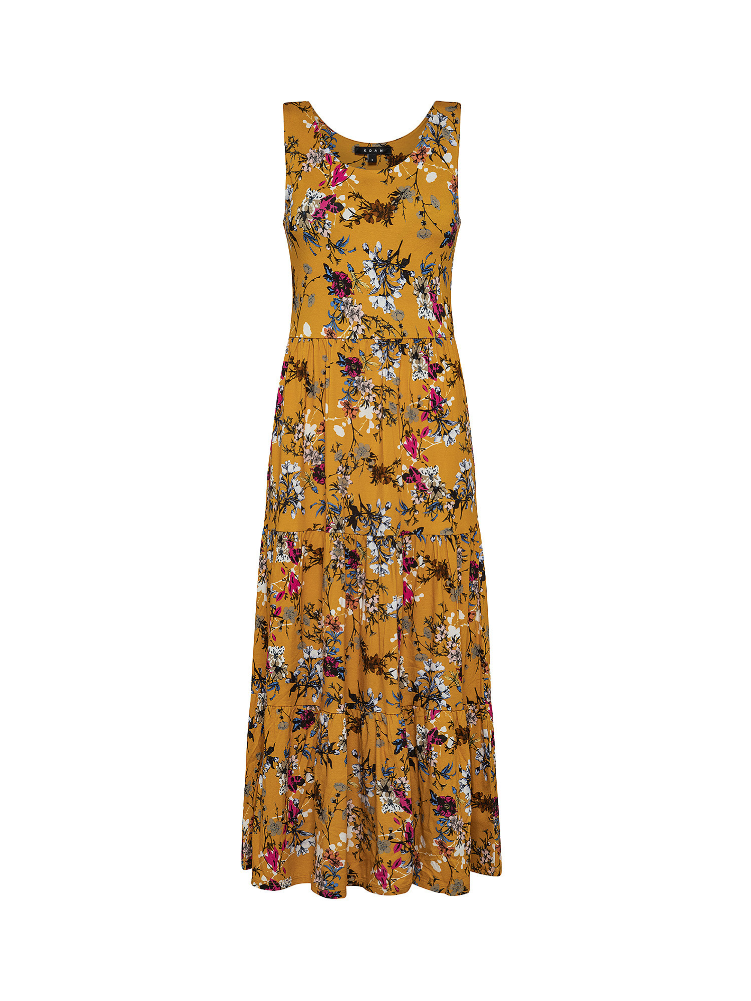 Dress with flounces, Ocra Yellow, large image number 0