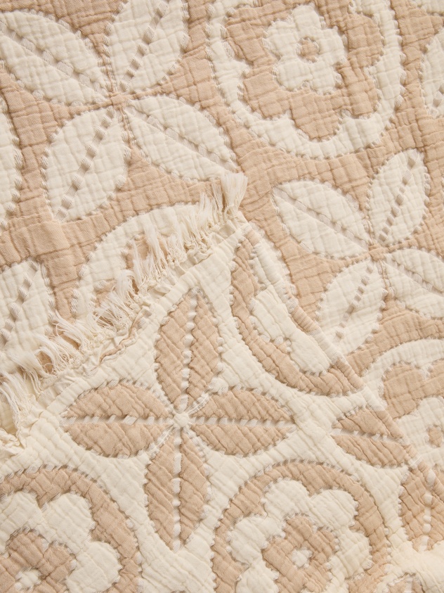 Quilted cotton gauze blanket