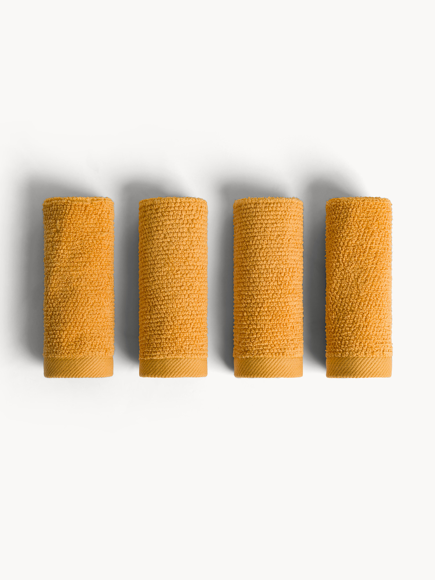Set 4 lavette in spugna zero twist tinta unita, Giallo, large image number 0