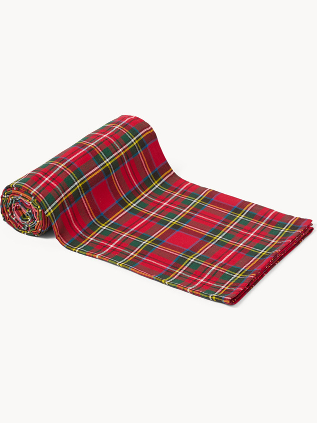 Telo arredo in cotone tartan