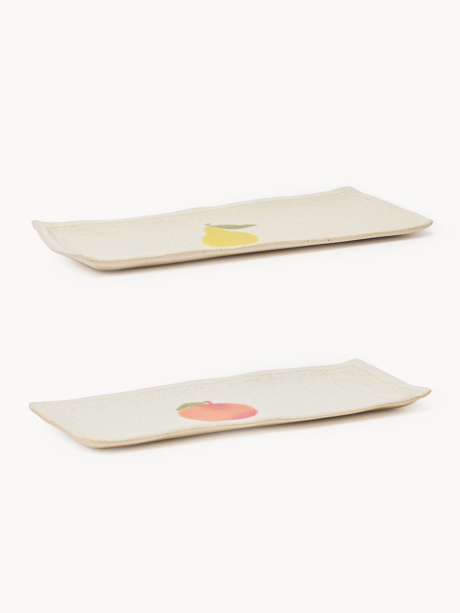 Ceramic saucer with fruit motif, Crema, large image number 0