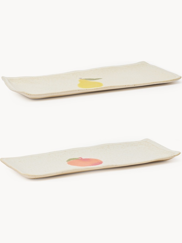 Ceramic saucer with fruit motif