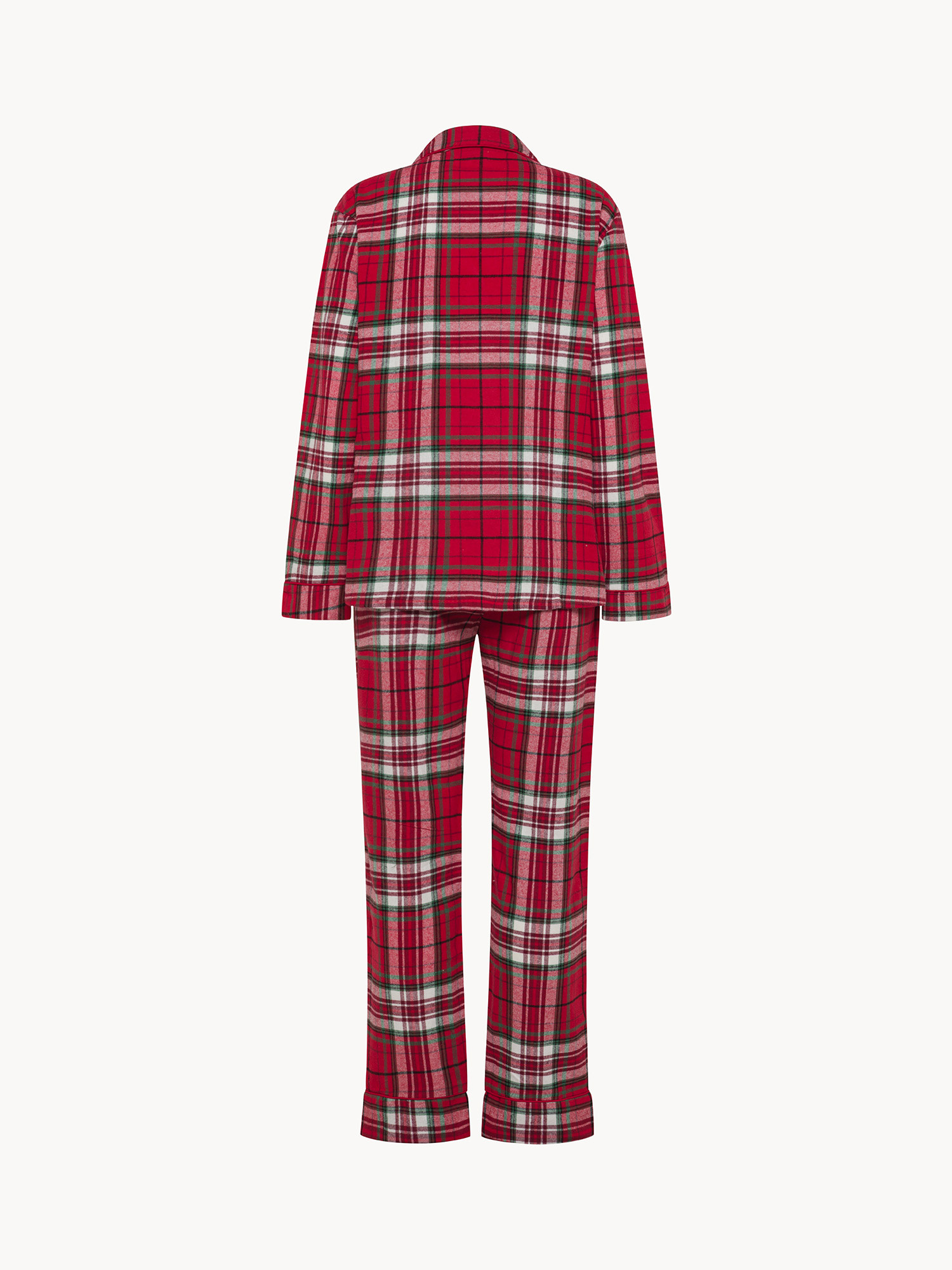 Tartan flannel pajamas, Red, large image number 1