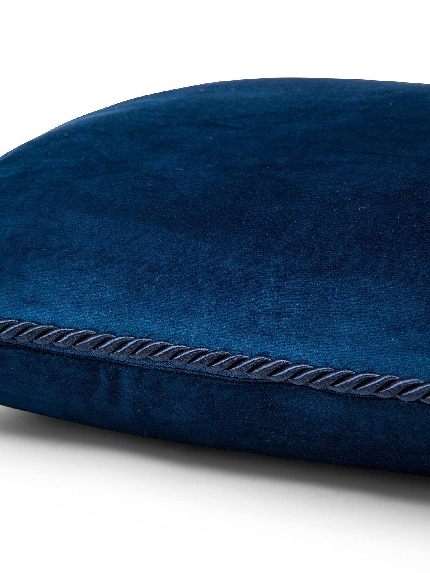 Solid color velvet cushion 45X45cm, Royal Blue, large image number 2