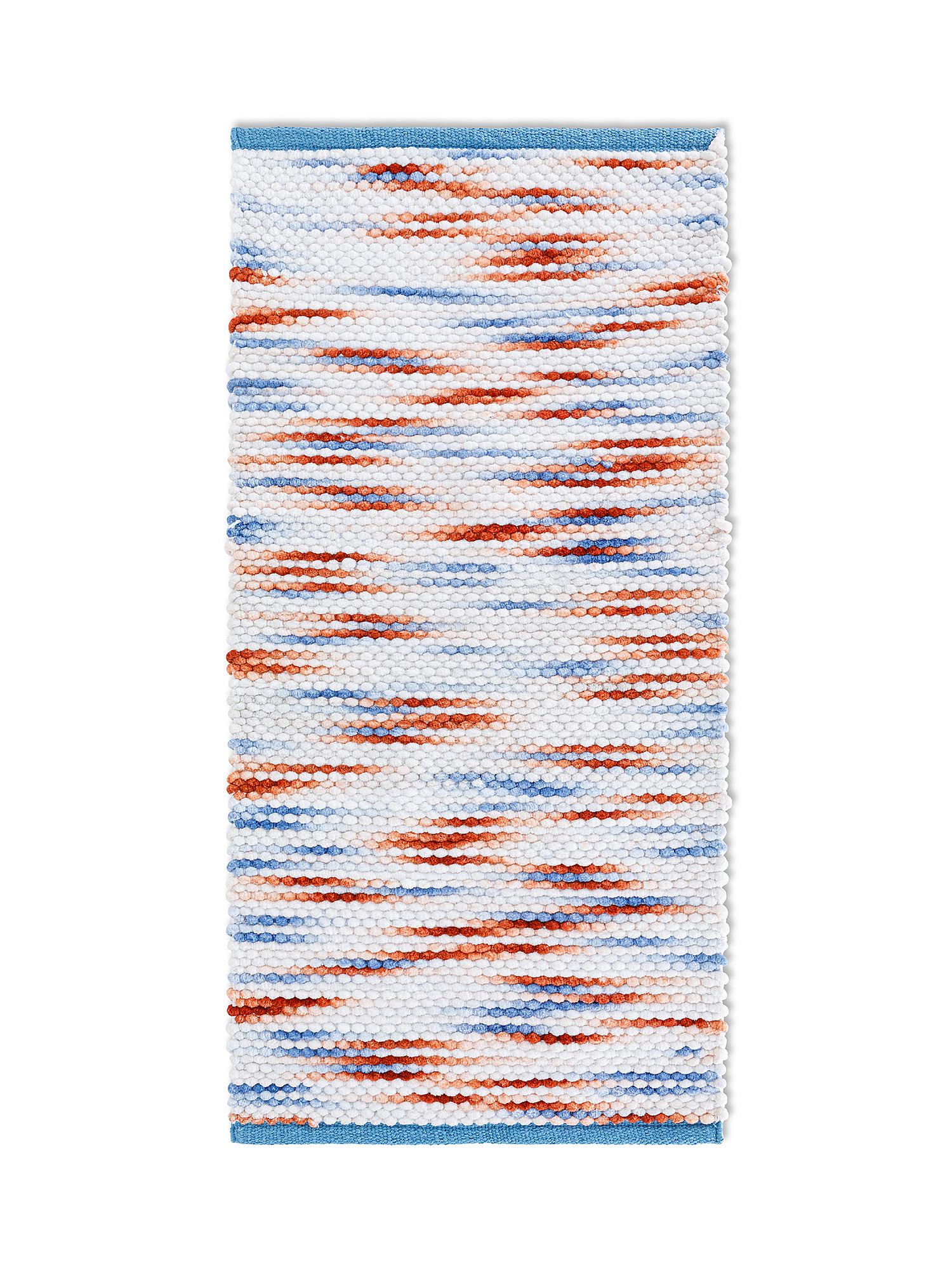 Woven cotton blend bath mat, Blue, large image number 0