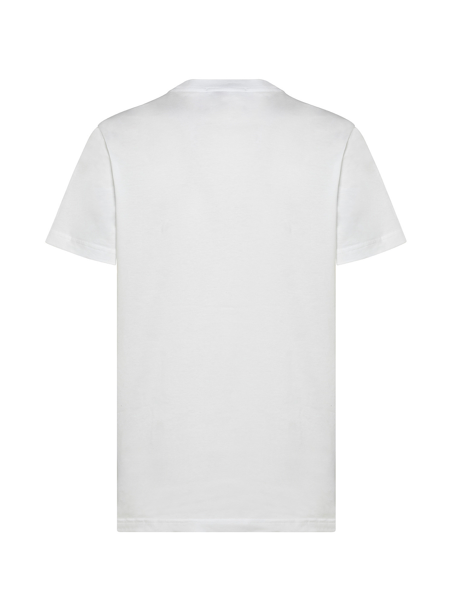 T-shirt con logo in cotone, Bianco, large image number 1