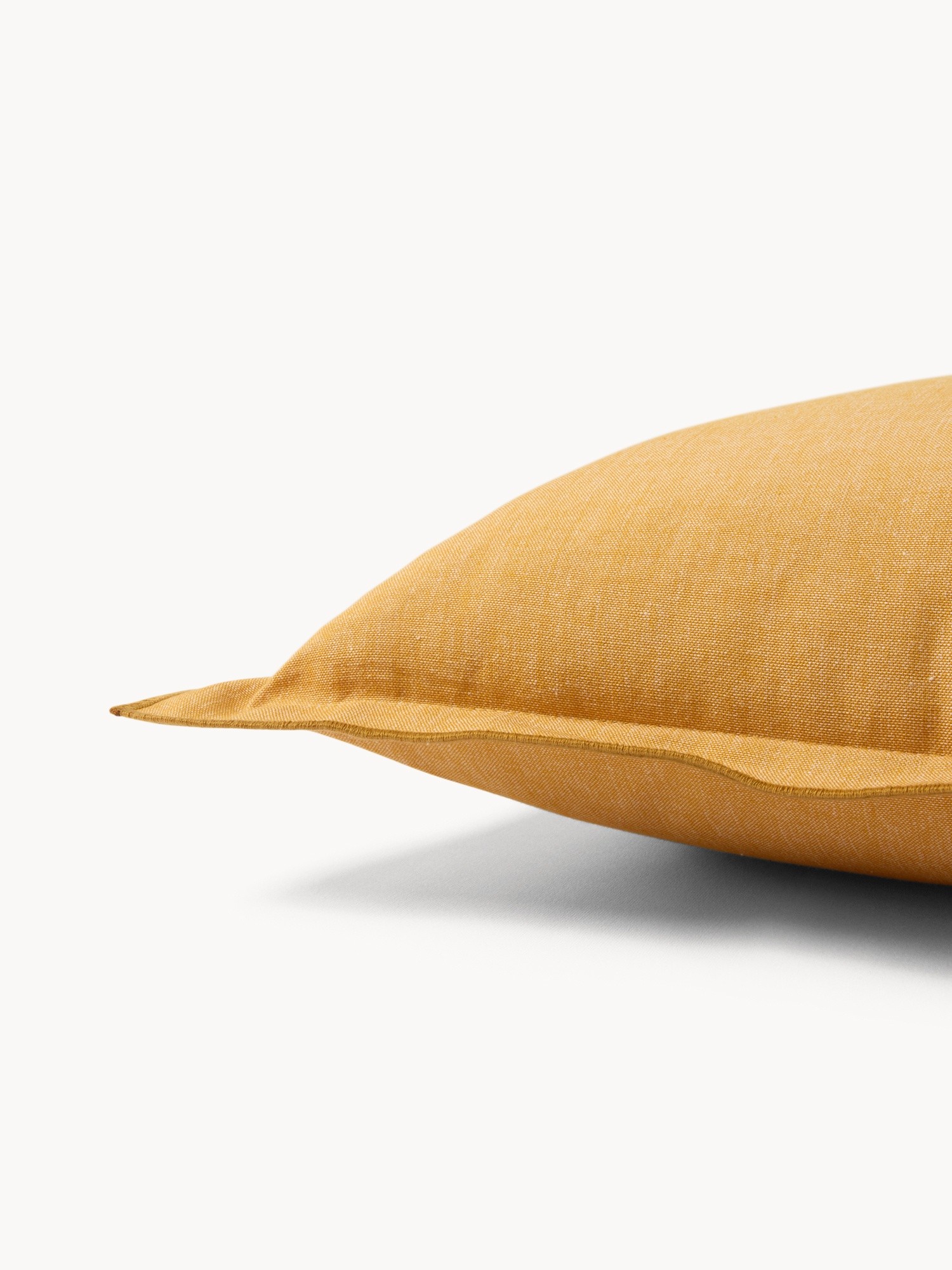 Chambray Cotton Pillow 35x50cm - Introductory Price, Yellow, large image number 2