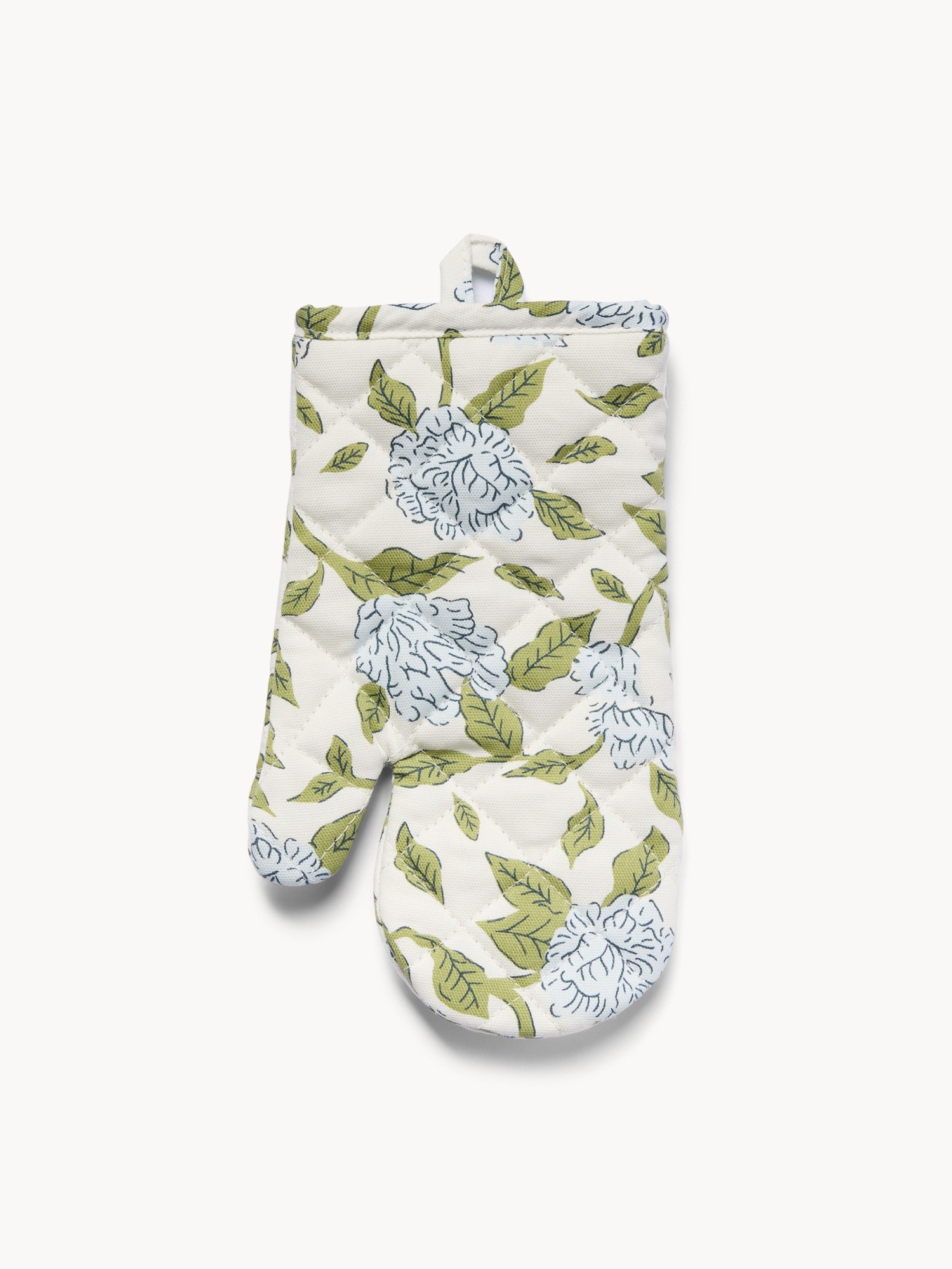 Guanto da cucina in panama di cotone con stampa floreale, Multicolor, large image number 0