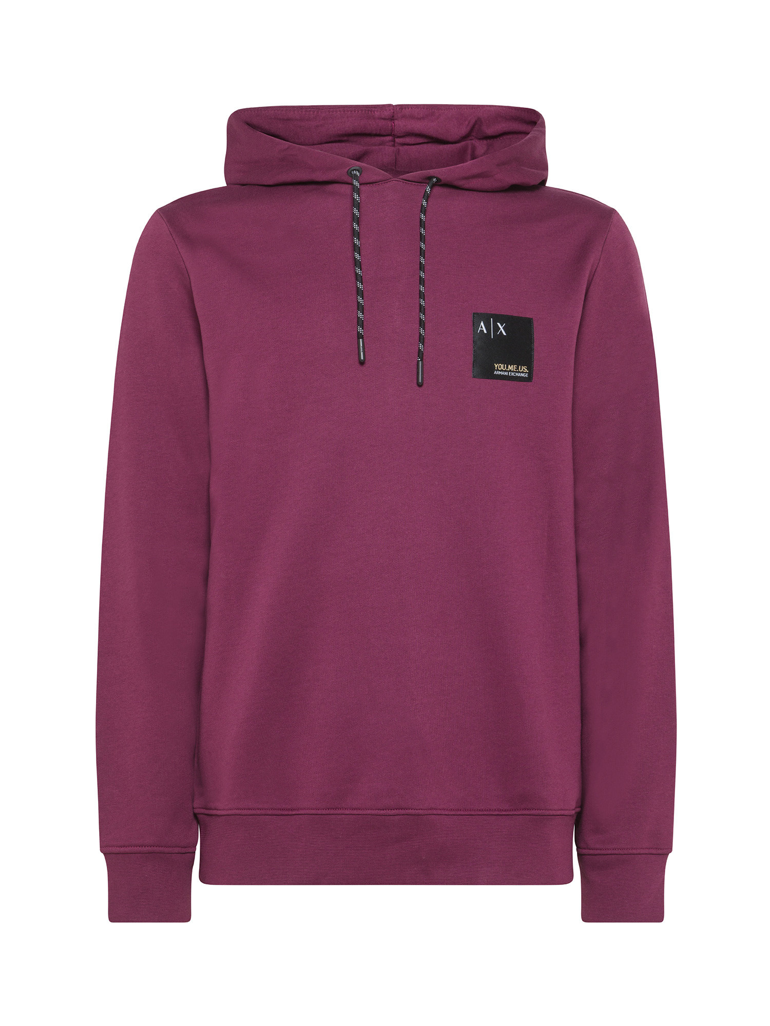 Armani Exchange - Sweatshirt with hood and logo, Purple, large image number 0