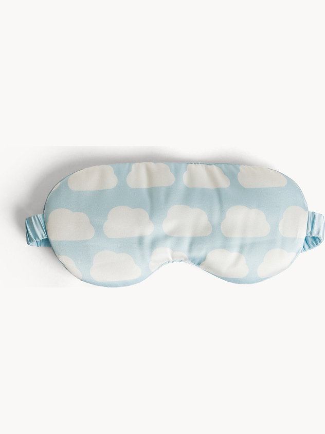 Silk fabric sleep mask with print