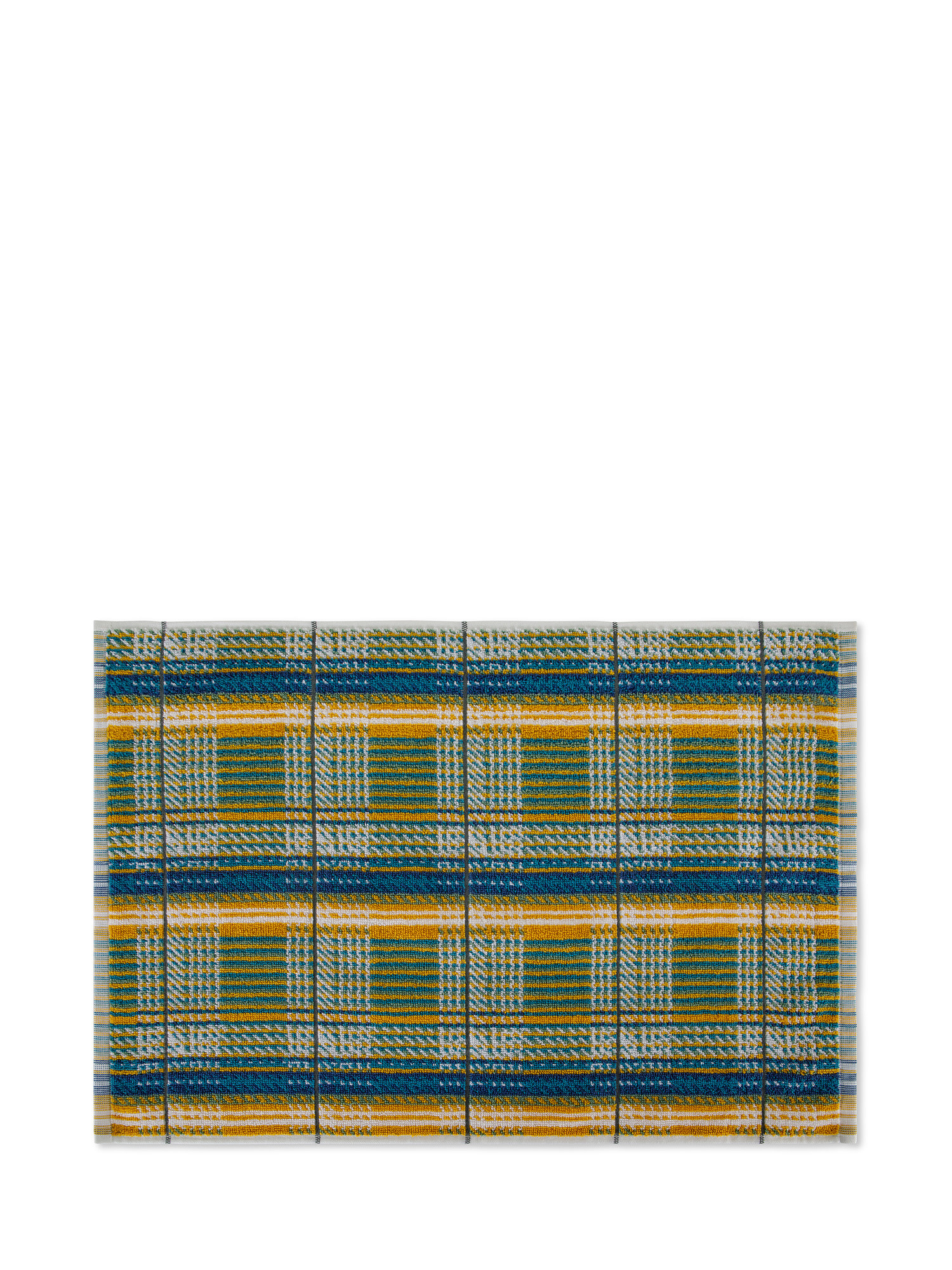 Asciugamano cotone jacquard motivo tartan, Multicolor, large image number 1