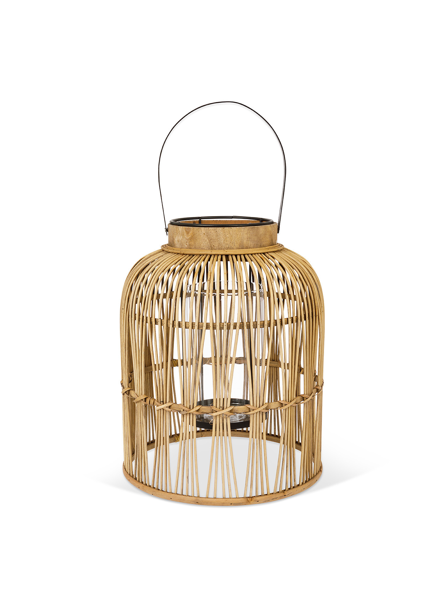 Lanterna in bamboo, Beige chiaro, large image number 0