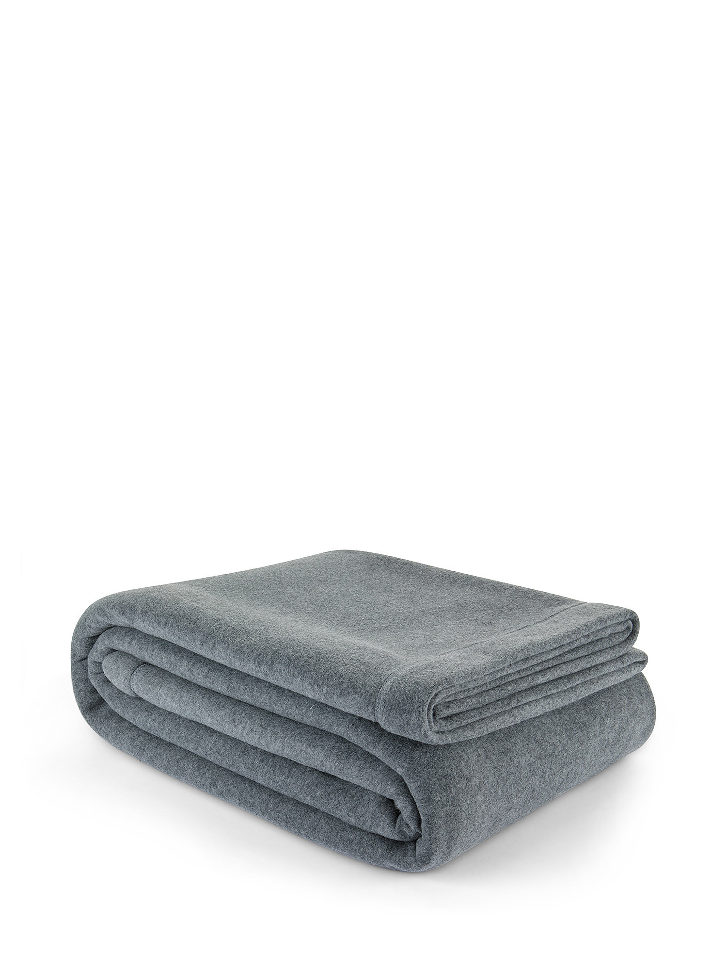Solid color soft fleece blanket, Grey, large image number 0