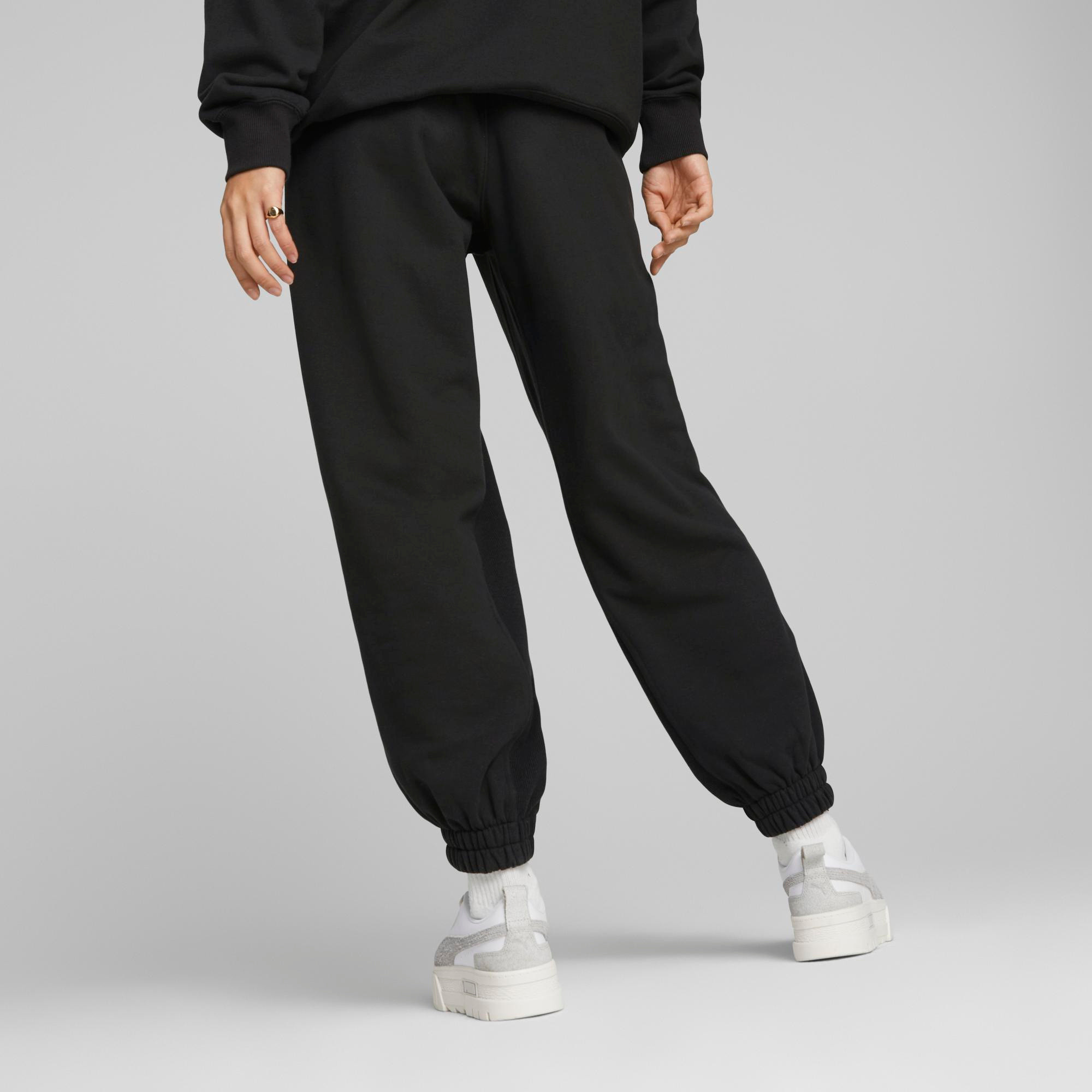 Puma - Downtown cotton sweatpants, Black, large image number 4