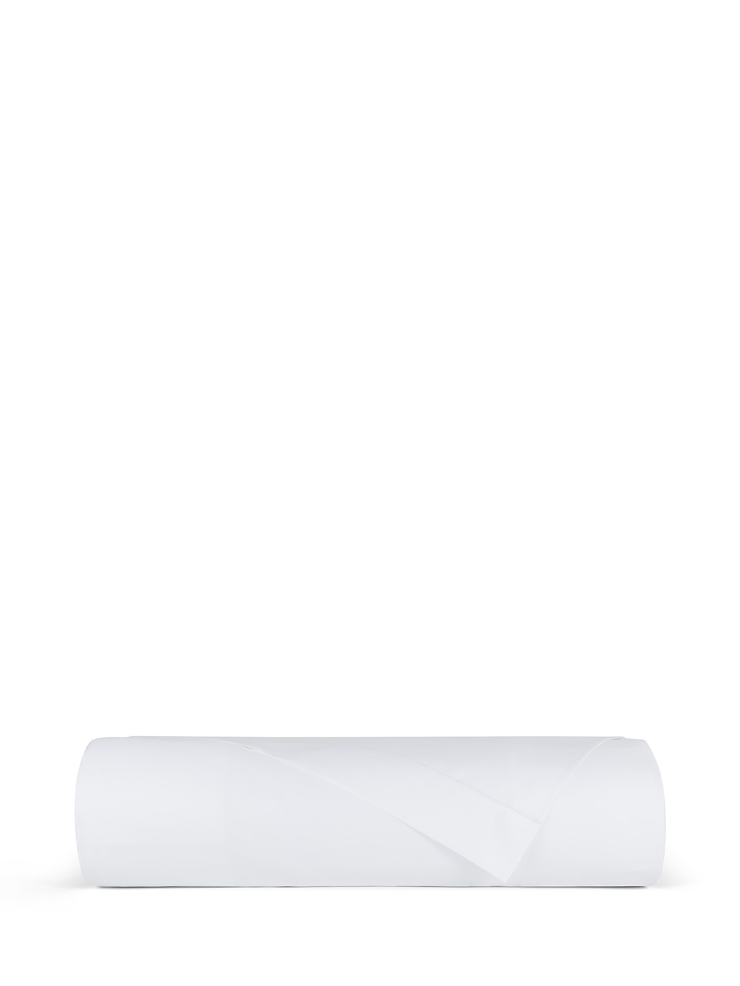 Lenzuolo liscio in raso di cotone egiziano Portofino, Bianco, large image number 1