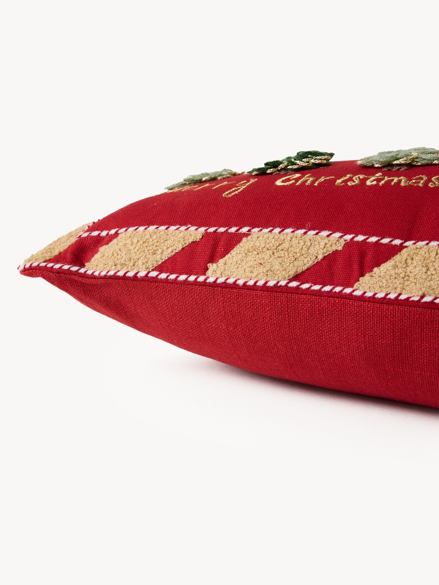 Cushion with Christmas letter design 35x50cm, Red, large image number 2