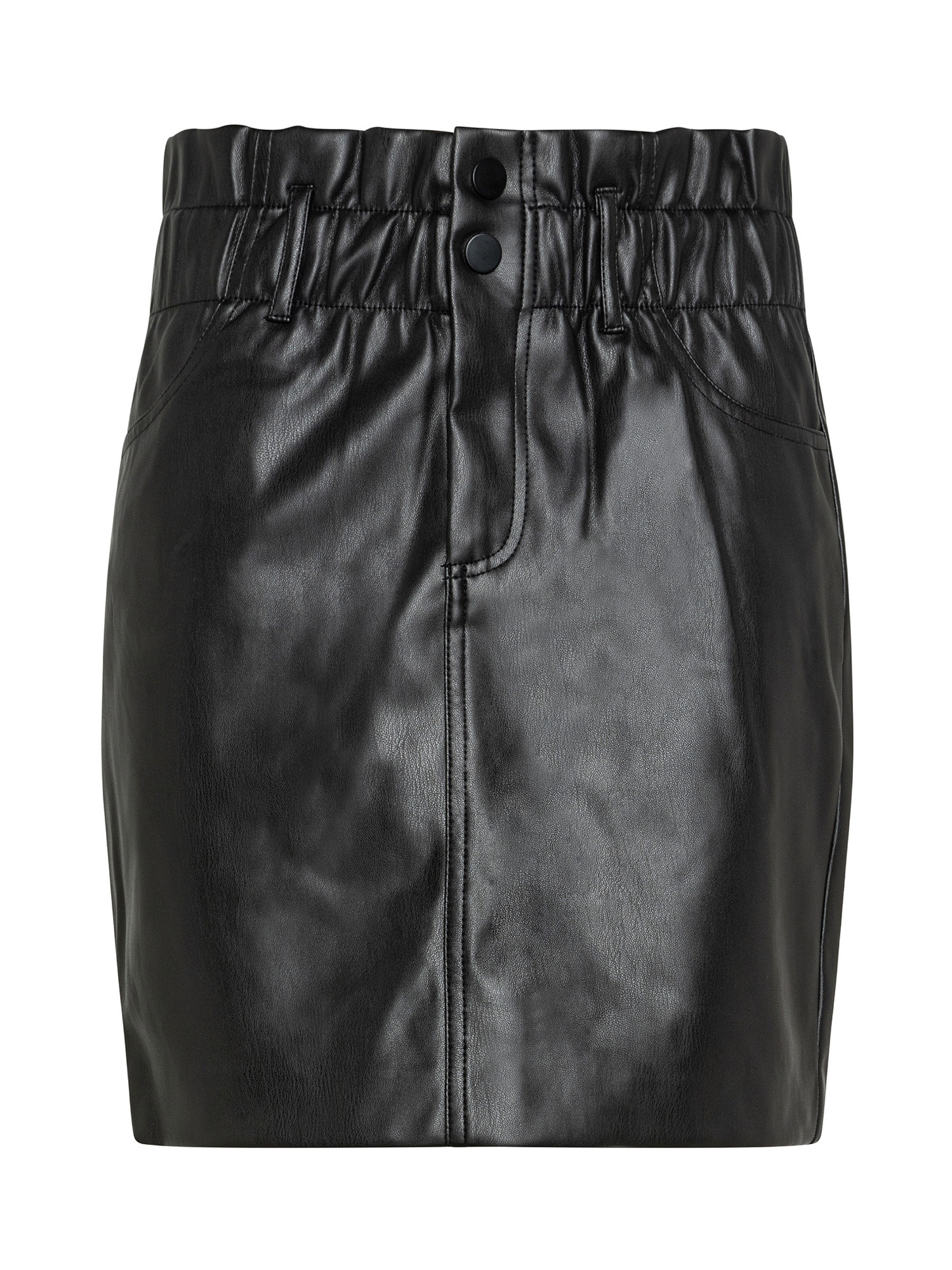 faux leather skirt, Black, large image number 0