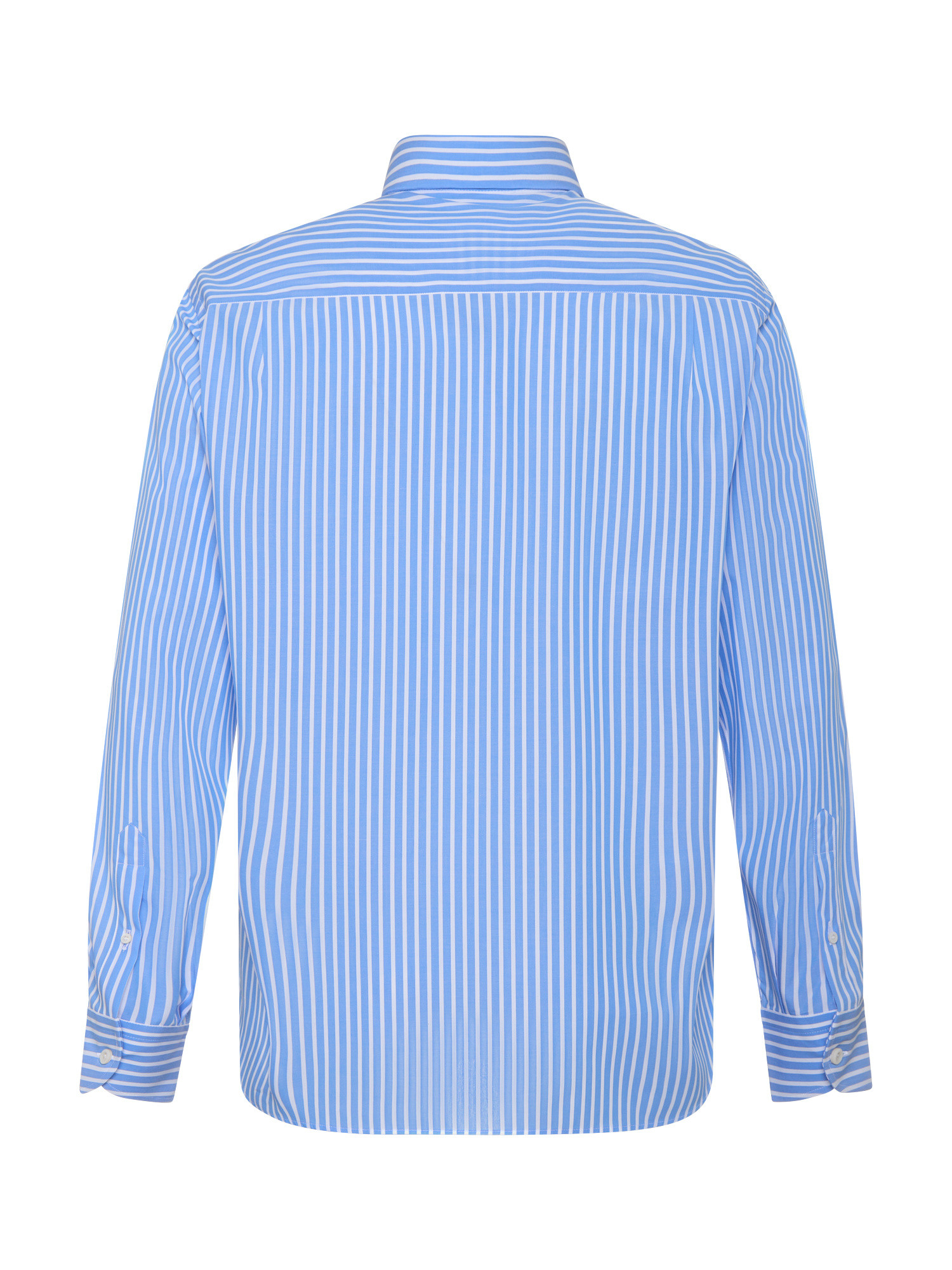 Luca D'Altieri - Camicia casual regular fit in popeline di puro cotone, Azzurro, large image number 2