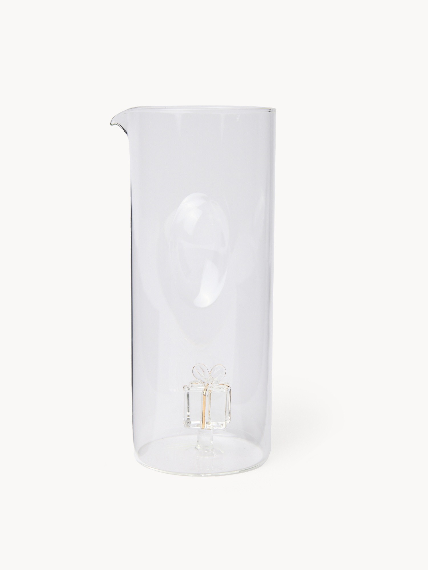 Caraffa in vetro borosilicato dettaglio pacco regalo, Trasparente, large image number 0