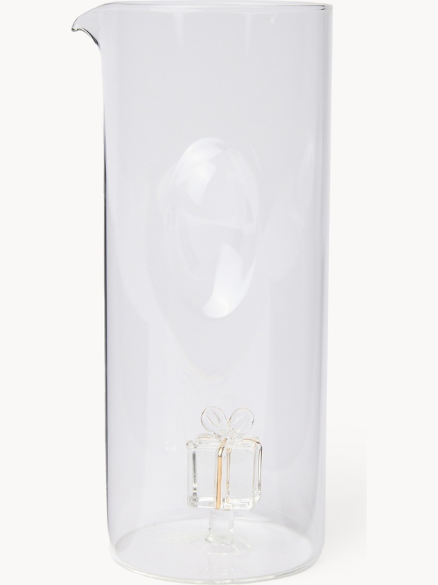 Caraffa in vetro borosilicato dettaglio pacco regalo