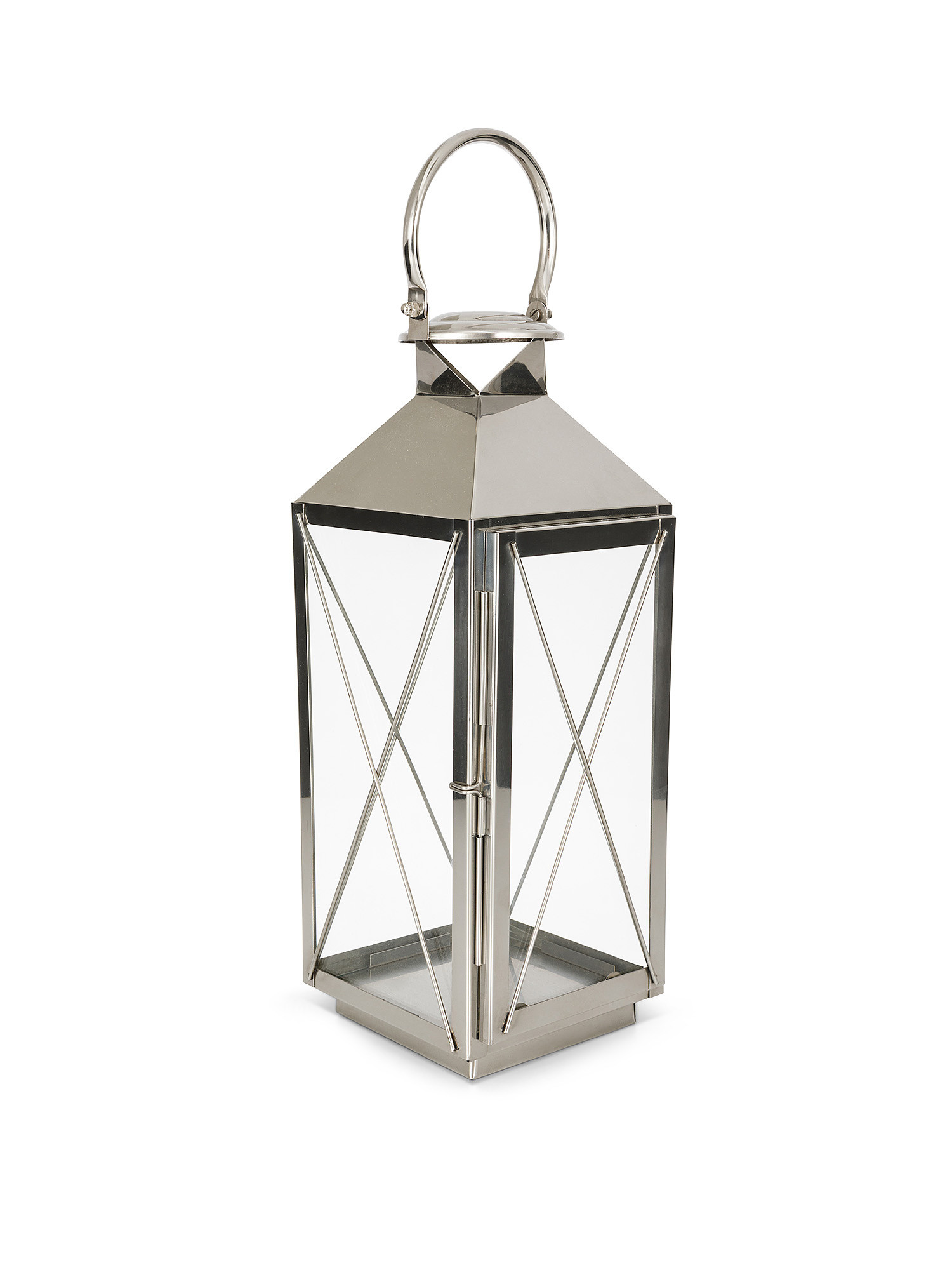 Glass and steel lantern, Grey, large image number 0