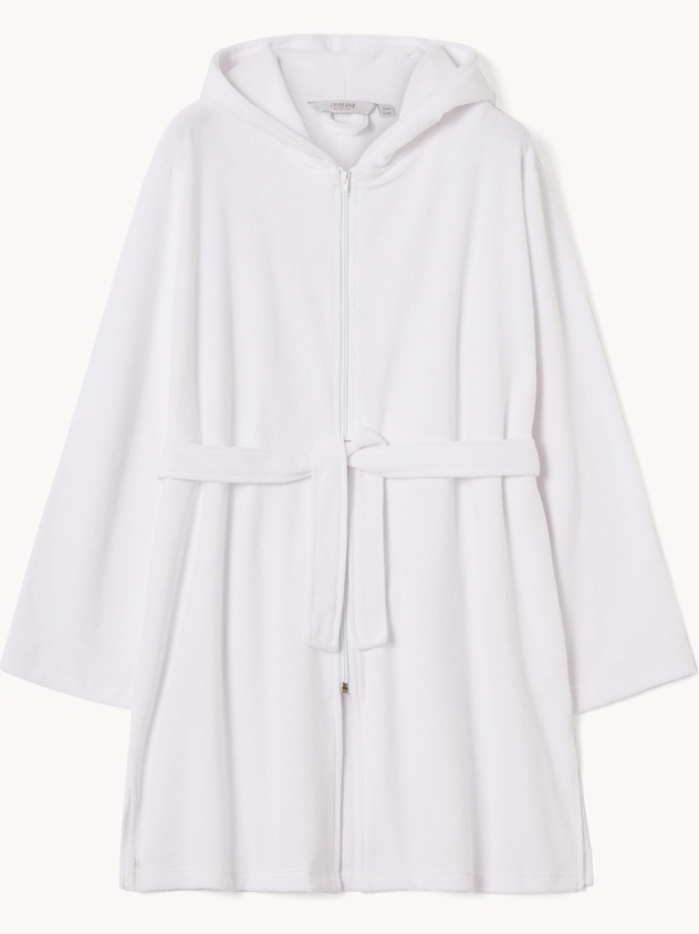 Accappatoio con cappuccio e zip